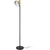 Lux.pro Stehleuchte Namsos E27 Metall Schwarz / Goldfarben