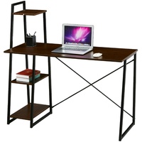 Svita COMBO1 Schreibtisch Regal Nussbaum-Optik Metall-Beine