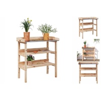 VidaXL Pflanztisch mit Ablagen 78x38x82,5 cm Massivholz Tanne