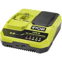 RYOBI ONE+ Akku-Schnellladegerät RC18180, 8,0 A Ladestrom - grün/grau,