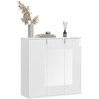 MID.YOU Projekt X - weiß Hochglanz Holzwerkstoff, 8 Fächer,