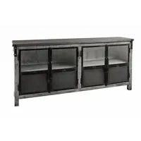 Massivmoebel24 Sideboard Mango 180x40x90 grau lackiert HEAVY INDUSTRY #150