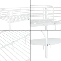 Neu.haus [neu.haus] Kinderbett, Sortland 200x140/90 cm mit Matratzen Weiß