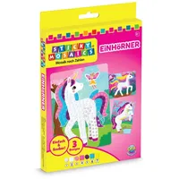 Invento Sticky Mosaics Travel Pack Einhörner Bastelset