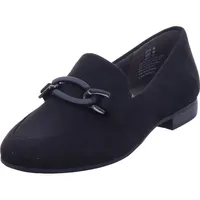 Jana Damen Slipper mit Blockabsatz Vegan, Schwarz 36 EU