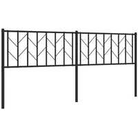 VidaXL Kopfteil Metall Schwarz 193 cm