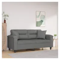 VidaXL Couch Polyester 2-Sitzer Silber