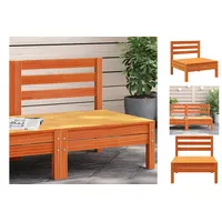 VidaXL Gartensofa ohne Armlehnen Wachsbraun Massivholz Kiefer