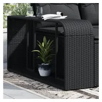 VidaXL Outdoor-Regale 2 Stk. Schwarz Poly Rattan