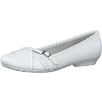 S.Oliver Damen Ballerinas mit Riemchen Elegant, Weiß (White), 41