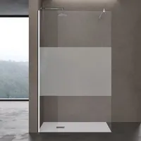 Doporro Duschwand für Dusche Duschabtrennung 70x200cm Walk-In Dusche 10mm
