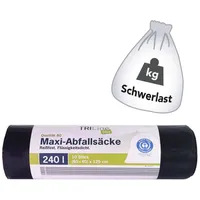 TRILine® Schwerlastsäcke 240,0 l schwarz 60,0 μm, 10 St.