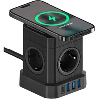 Voomy Steckdosenwürfel PowerCube S6, 2m Kabel, 4x Schutzkontakt, 3x