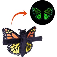 Wild Republic Huggers Glow Schmetterling, Kuscheltier, 20 cm, Klatscharmband,