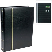 SAFE Schwäbische Albumfab Briefmarkenalbum 64 Seiten schwarz. Einband schwarz.Format