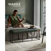 VASAGLE Sitzbank LOM073C01 waldgrün Kunstleder 120,0 cm