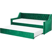 Beliani Beliani, Tagesbett Samtstoff 90 x 200 cm smaragdgrün