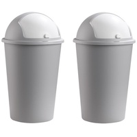 Home4You Abfalleimer 2er Set 50 Liter, Ø 40 cm