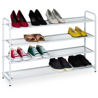 Relaxdays Schuhregal für 16 Paar Schuhe, HxBxT: 65 x