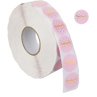 Relaxdays Handmade with Love Aufkleber 2500 Stück Ø 25