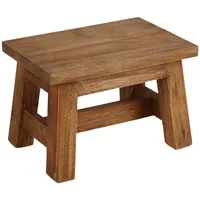 Buri Holz-Hocker Ranch 30x20x20cm Holzhocker Blumenhocker Schemel Tritthocker Fußbank