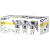 Müller-Licht LED-Reflektorlampe, GU10 4.5W 345lm, 2700K, 3 Stk