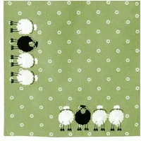 Heimtexland Tischdecke Schwarzes Schaf Ostern Deko Tischwäsche mit Applikation
