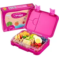Ecosa yummy buddy Kinder Brotdose 6 Fächern Klick-Verschluss BPA-Frei