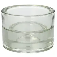 Papstar Kerzenhalter 2in1 Glas Transparent