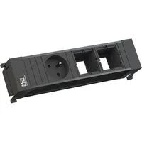 Bachmann Bachmann, Steckdosenleiste, Steckdoseneinheit 3-fach schwarz 916.063 (1 x,