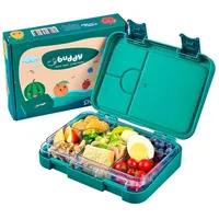 Ecosa yummy buddy Kinder Brotdose 6 Fächern Klick-Verschluss BPA-Frei