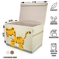 Lifeney Aufbewahrungsbox Tiger, 51 x 36 x 36 cm