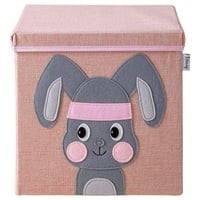 Lifeney Aufbewahrungsbox mit Deckel Hase, 33 x 33 x