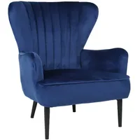 Svita Arthur Sessel Relaxsessel Modern Gepolstert Samt Dunkelblau