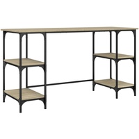 VidaXL Schreibtisch Sonoma-Eiche 140x50x75 cm Metall Holzwerkstoff