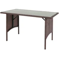Mendler Poly-Rattan Esstisch HWC-G16, Esszimmertisch Gartentisch Tisch, Gastronomie 112x60cm