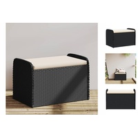 VidaXL Sitzbank mit Stauraum & Kissen Schwarz 80x51x52 cm