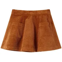 VidaXL Kinderrock mit Taschen Cord Cognac 116