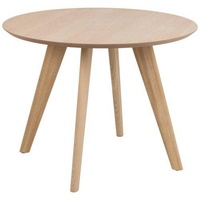 MID.YOU Esstisch Eiche Holz, Eiche, furniert,massiv, rund, konisch, 100x75x100