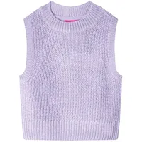 VidaXL Kinder-Pulloverweste Gestrickt Helllila 140