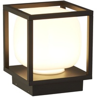 Licht-Erlebnisse LED Stehleuchte außen Aluminium 15 cm IP54 Schwarz