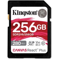 Kingston Canvas React Plus V60 R280/W150 SDXC 256GB, UHS-II