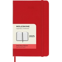 Moleskine Taschenkalender 2025 Tage P/A6,Hardcover,hellrot