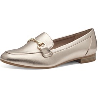 Marco Tozzi Damen Slipper mit Blockabsatz Vegan, Beige (Platinum),