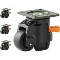 Vevor 4er-Set Lenkrolle φ50,8mm Möbelrolle Höhenverstellbar Transportrolle 0,5 Tonnen