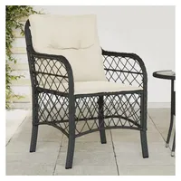 VidaXL Gartenstuhl 55,7 x 63,4 x 31,1 cm schwarz
