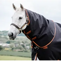 Horseware Rambo Supreme Hood 150g - Black/Orange - Schwarz/Orange