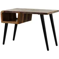 Massivmoebel24 Schreibtisch Sixties Altholz / Mehrfarbig