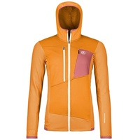 Ortovox Damen Fleece Grid Hoodie Jacke (Größe L, orange)