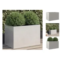 VidaXL Pflanzkübel Silbern 62x40x39 cm Edelstahl